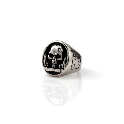 Skull Man Steel Ring