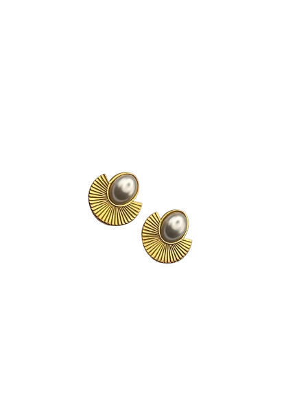 Steel Earring with Pearl