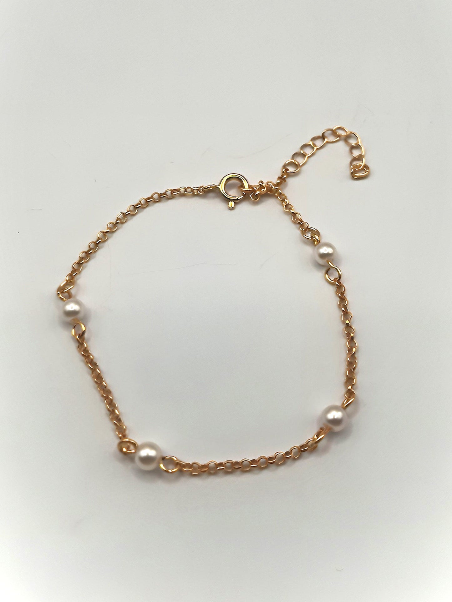 Semi-Jewel - Bracelet - with Pearls' 18k Gold Plating