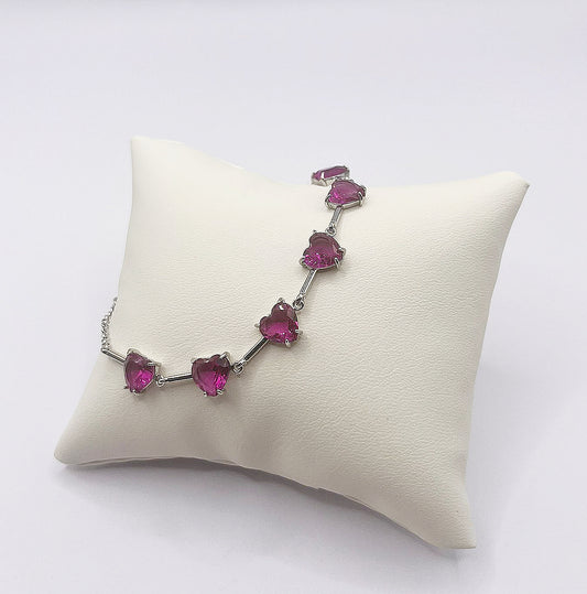 Semi-Jewel - Bracelet - with Stones' 18k gold plating