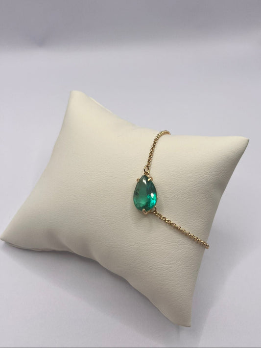 Semi-Jewelry - Bracelet -with Stone' 18k Gold Plating
