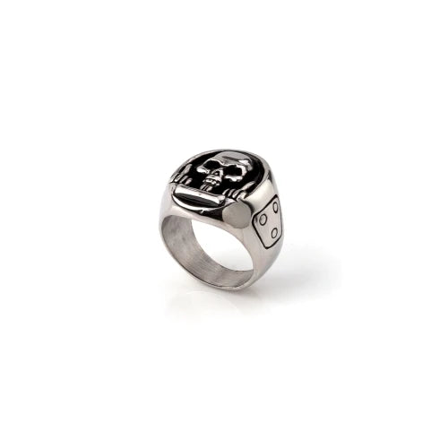 Skull Man Steel Ring