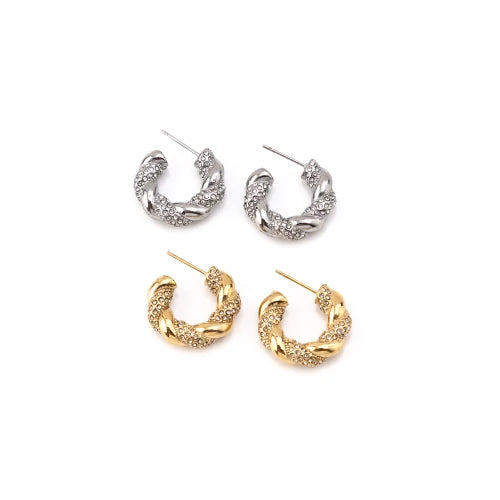Steel Earring with Zirconias