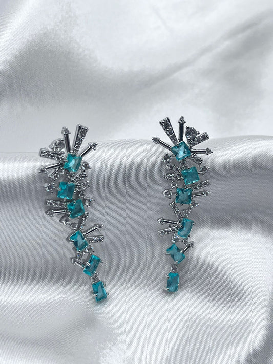 Semi-Jewelry- Earrings - with Zirconias and Stone' 18k Gold Plating