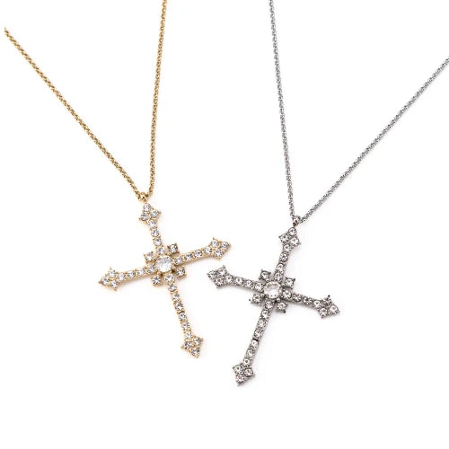 Steel Necklace with Zirconias