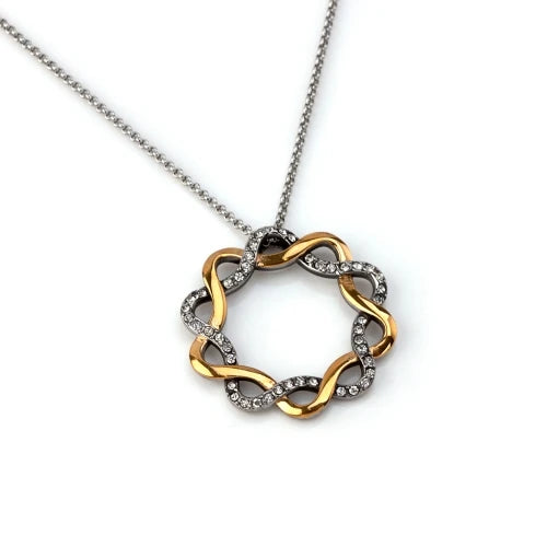 Steel Necklace with Zirconias