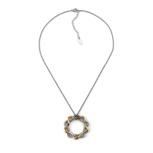 Steel Necklace with Zirconias
