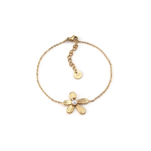 Steel Bracelet with Pearl