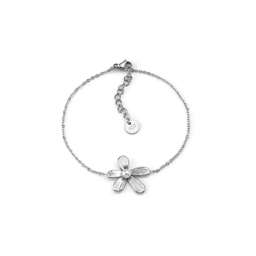 Steel Bracelet with Pearl