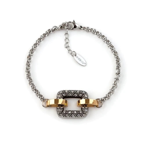 Steel bracelet with Zirconias