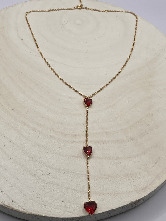 Semi-Jewel- Necklace- with Stones' 18k Gold Plating